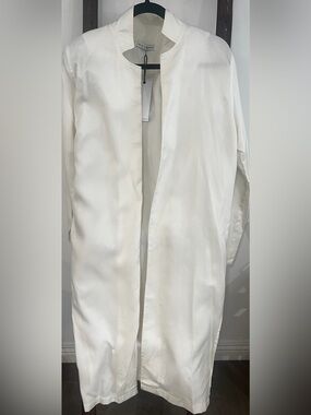 Local European Cream Long Women's Coat